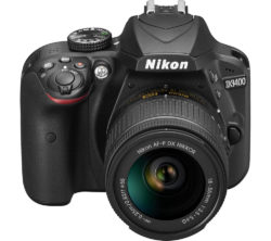 NIKON  D3400 DSLR Camera with 18-55 mm f/3.5-5.6 Zoom Lens - Black